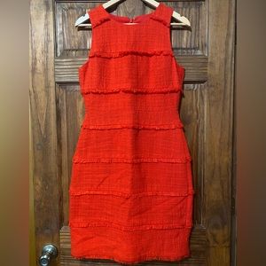 J. Crew Sleeveless zip up fringe dress